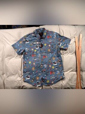 RSVLTS Home Alone Sticky Bandits KUNUFLEX 2XL Button Down Short Sleeve NWT